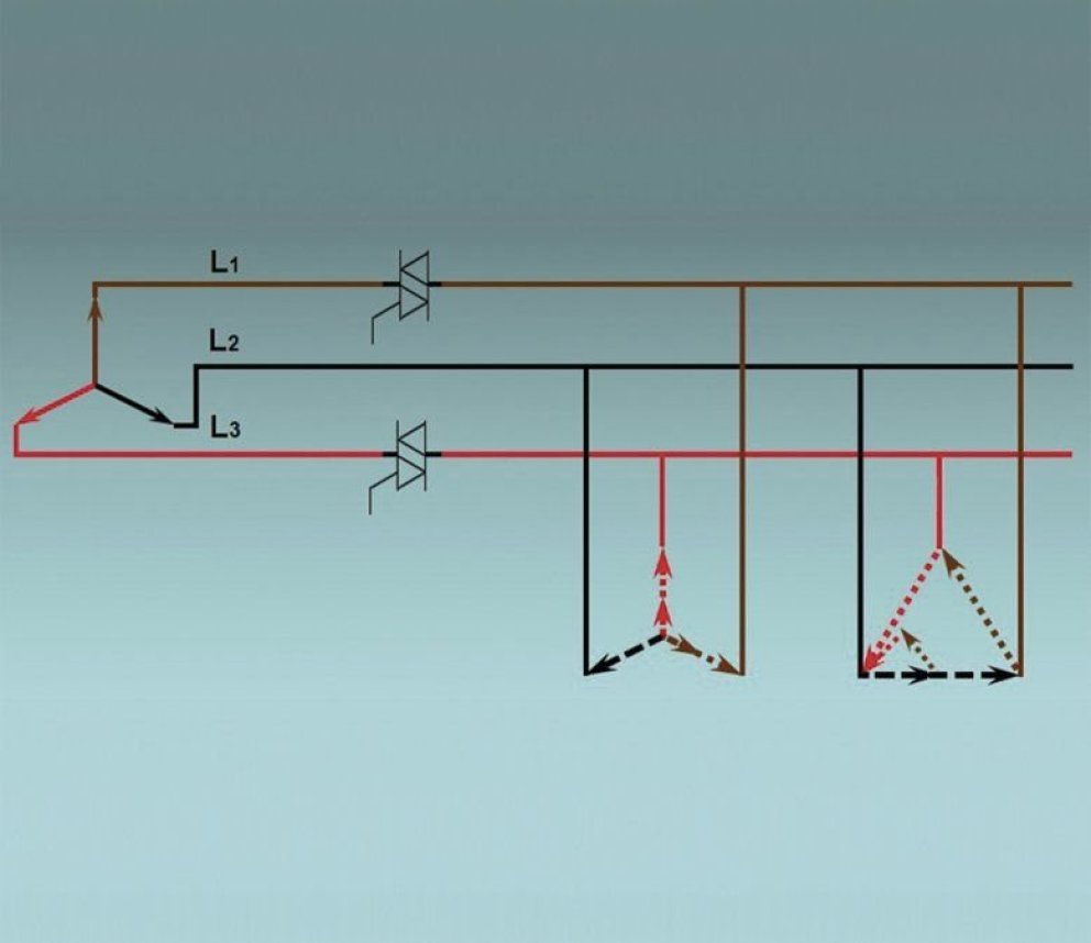 <p><strong>Figura 2. Control del arranque de un motor actuando sobre s&oacute;lo dosl&iacute;neas de alimentaci&oacute;n.</strong></p>